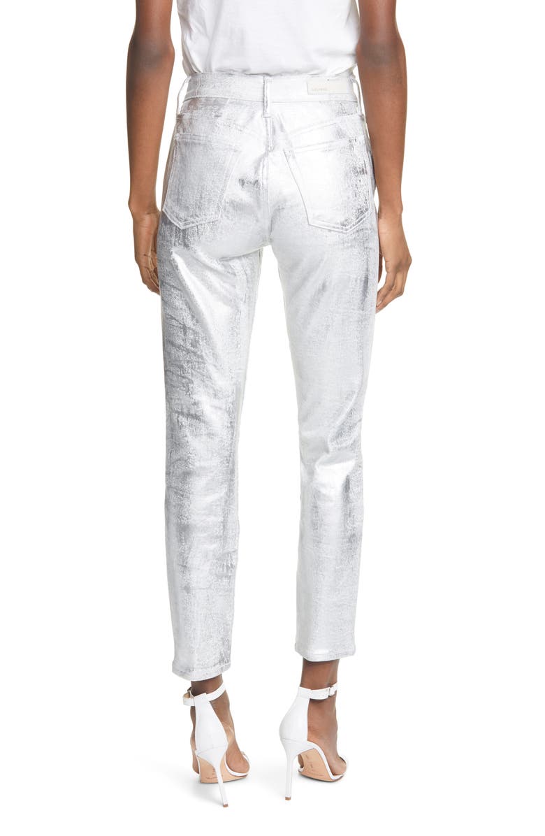 GRLFRND Karolina Coated High Waist Skinny Jeans, Alternate, color,