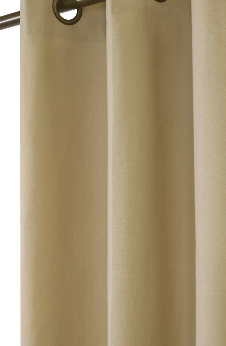 Outdoor Decor by Commonwealth Set of 2 Cotton Curtain Panels, Alternate, color, Khaki