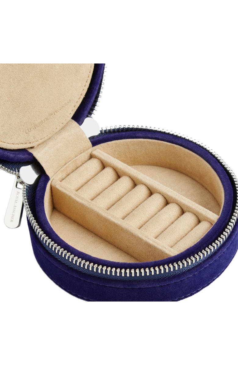 WOLF Royal Asscher Round Jewelry Zip Case, Alternate, color, Blue