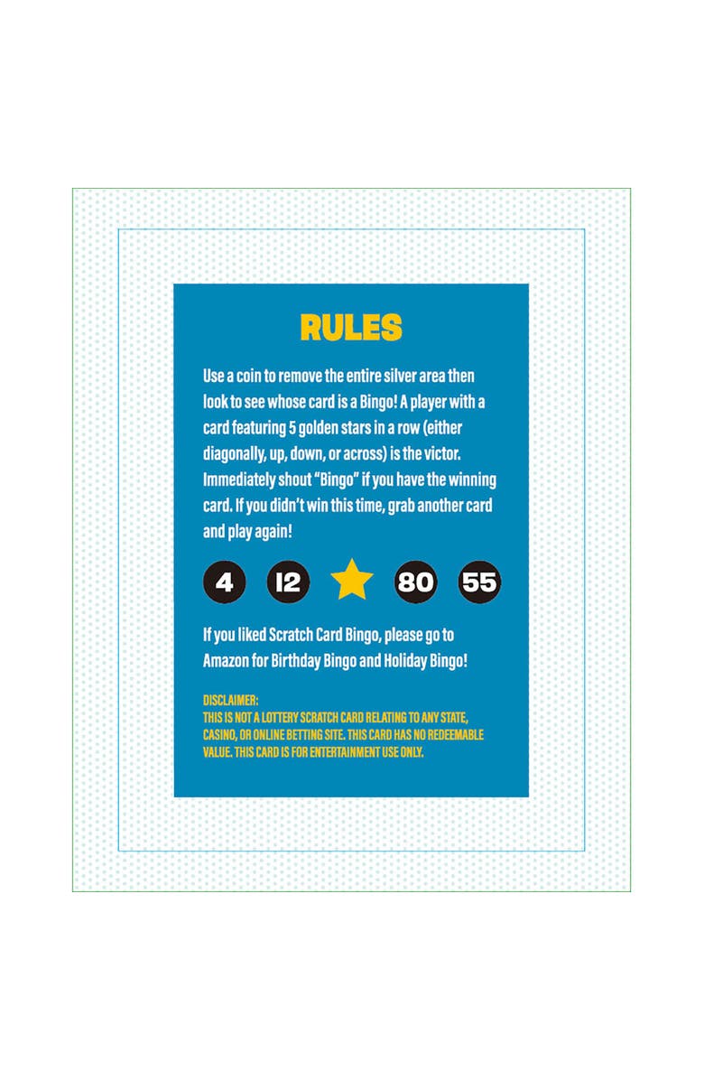 Grand Prix International Bingo Scratch Card Game Party Game, Alternate, color, Multicolored