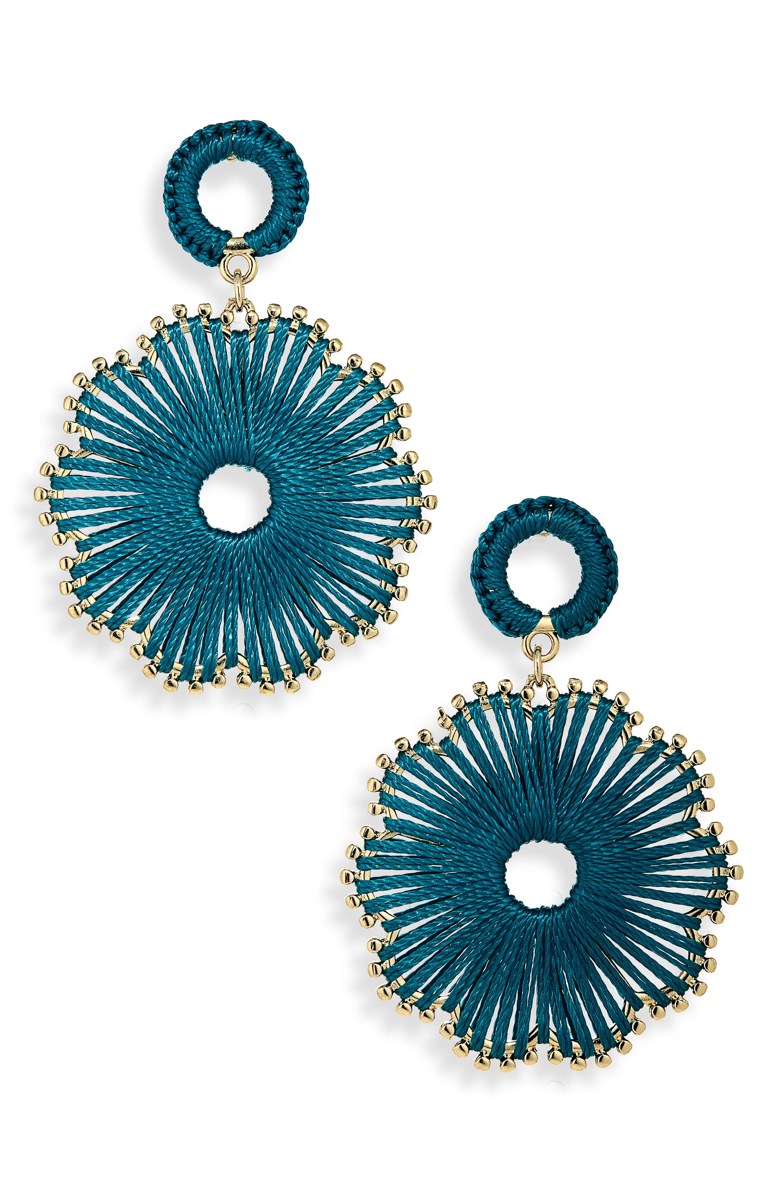 NATASHA Corded Flower Drop Earrings