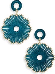 NATASHA Corded Flower Drop Earrings