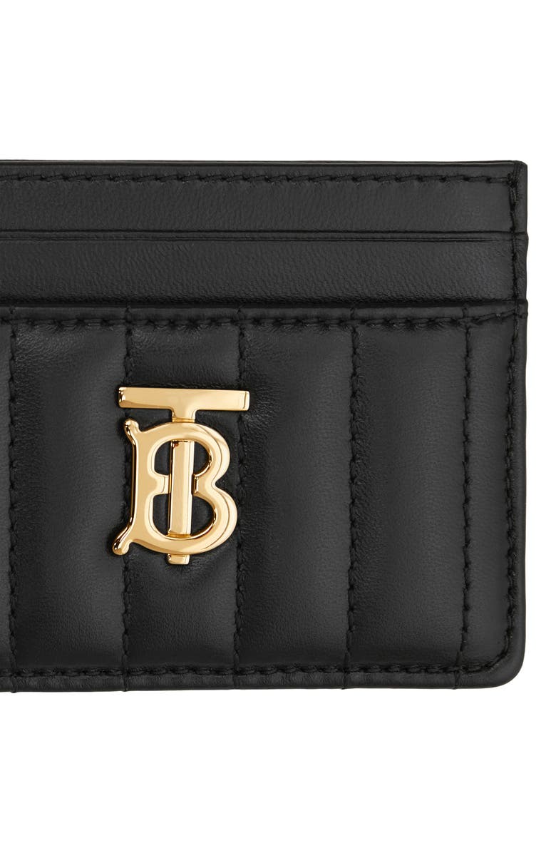 Burberry Lola Quilted Leather Card Case, Alternate, color,