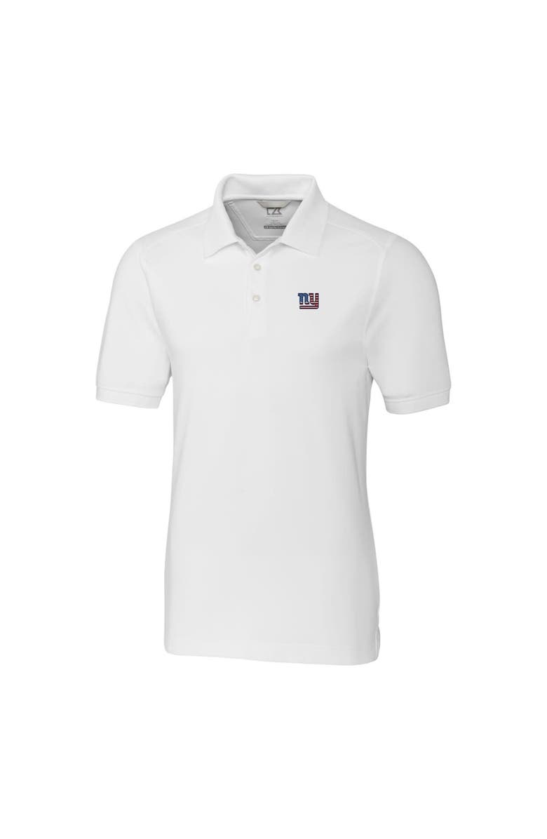 Cutter & Buck Men's Cutter & Buck White New York Giants Big & Tall Advantage Tri-Blend Pique Polo, Alternate, color,