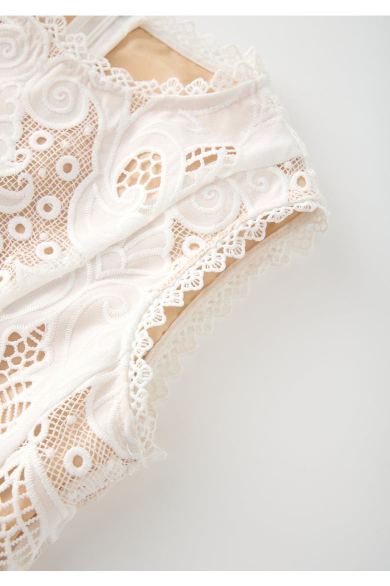 Celia Lace Mini Dress, Alternate, color, Ivory