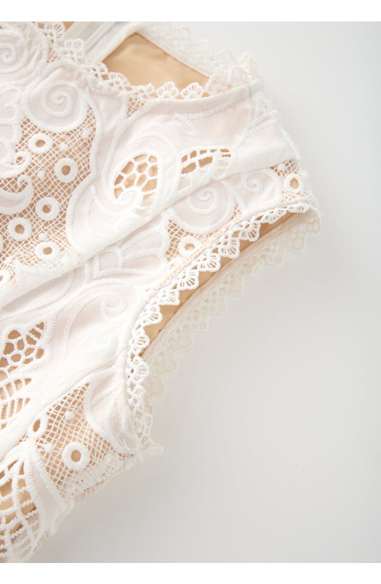 Marlo Kids Celia Lace Mini Dress, Alternate, color, Ivory