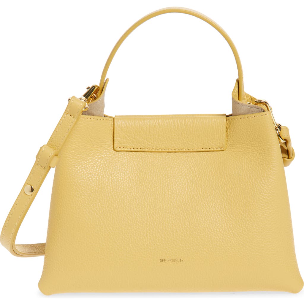 Ree Projects Elieze Leather Top Handle Bag In Yellow