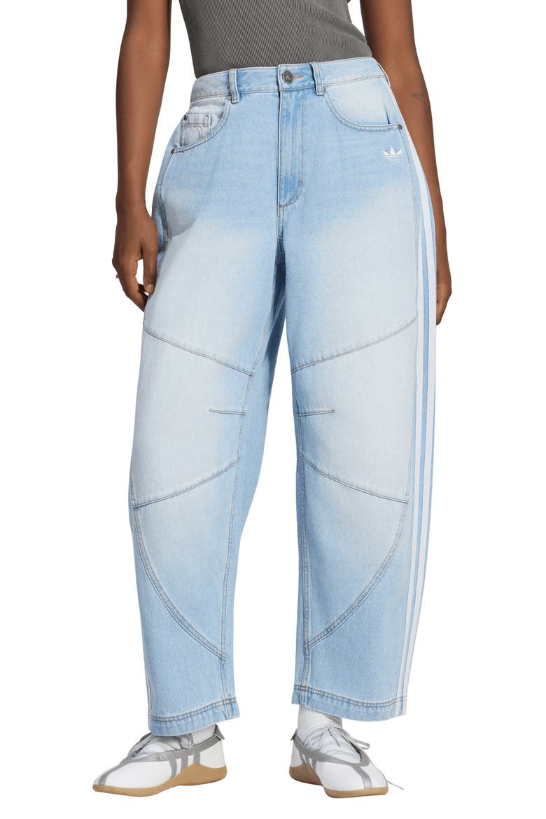 Barrel Leg Jeans, Main, color, LIGHT BLUE