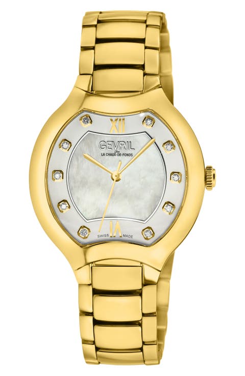 Lugano Swiss Diamond Watch, 35mm - 0.1ct.