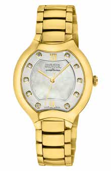 GEVRIL Lugano Swiss Diamond Watch, 35mm - 0.1ct.