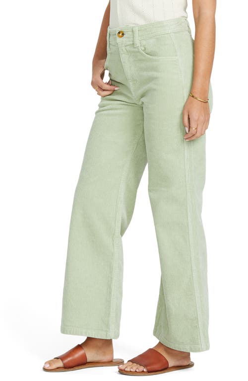 Shop Billabong Be Free Wide Leg Corduroy Pants In Pistachio