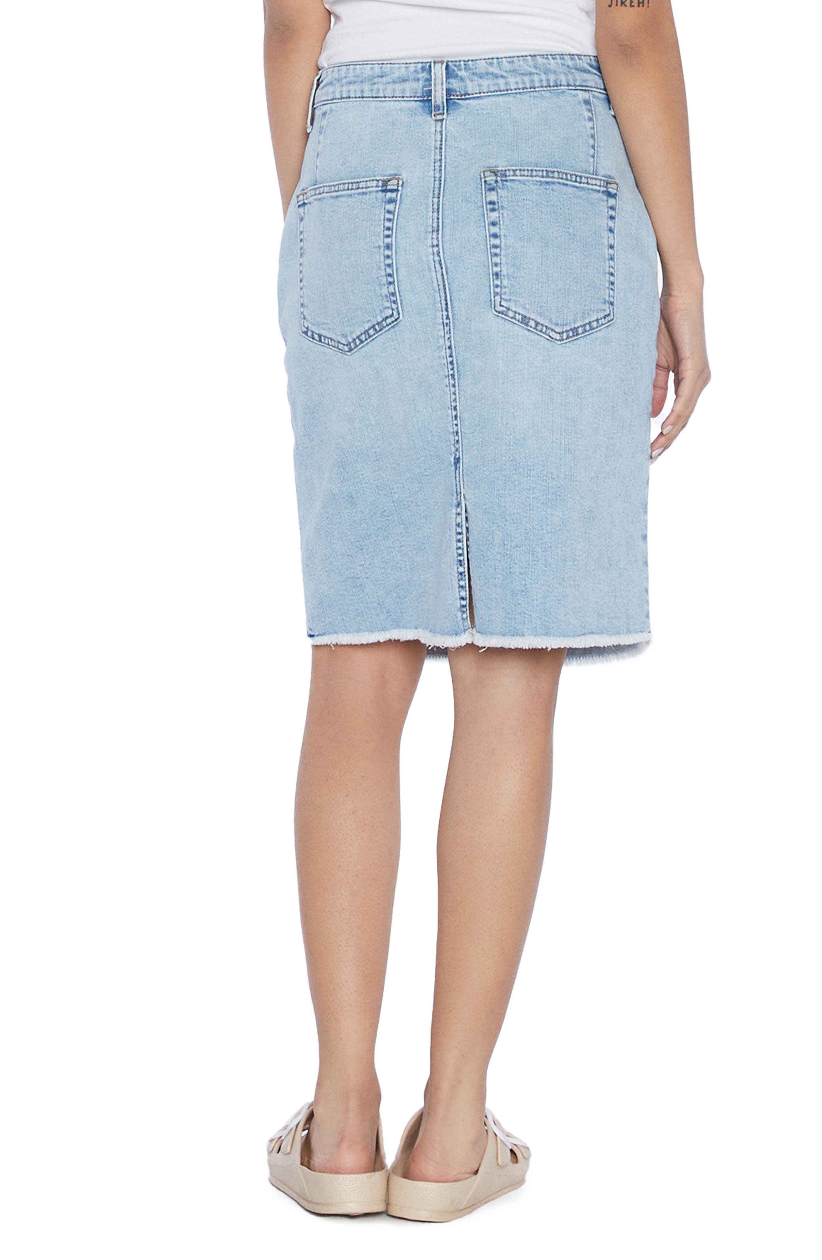 Zip Pocket Denim Midi Skirt - image 2