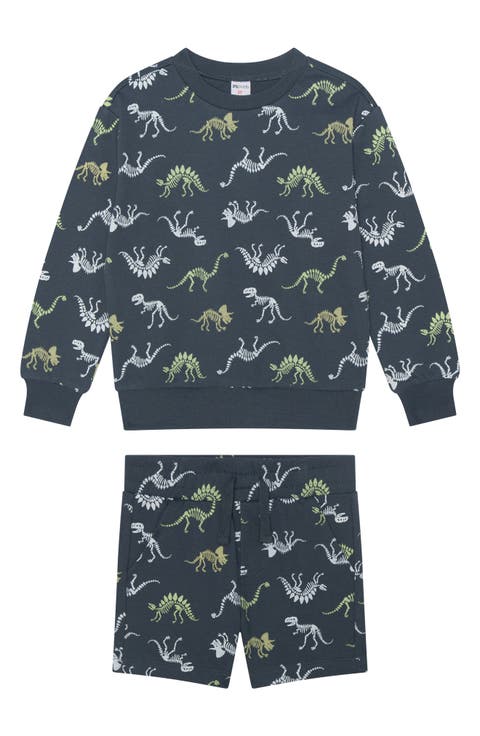 Kids' French Terry Knit Pullover & Shorts Set (Toddler & LIttle Kid)