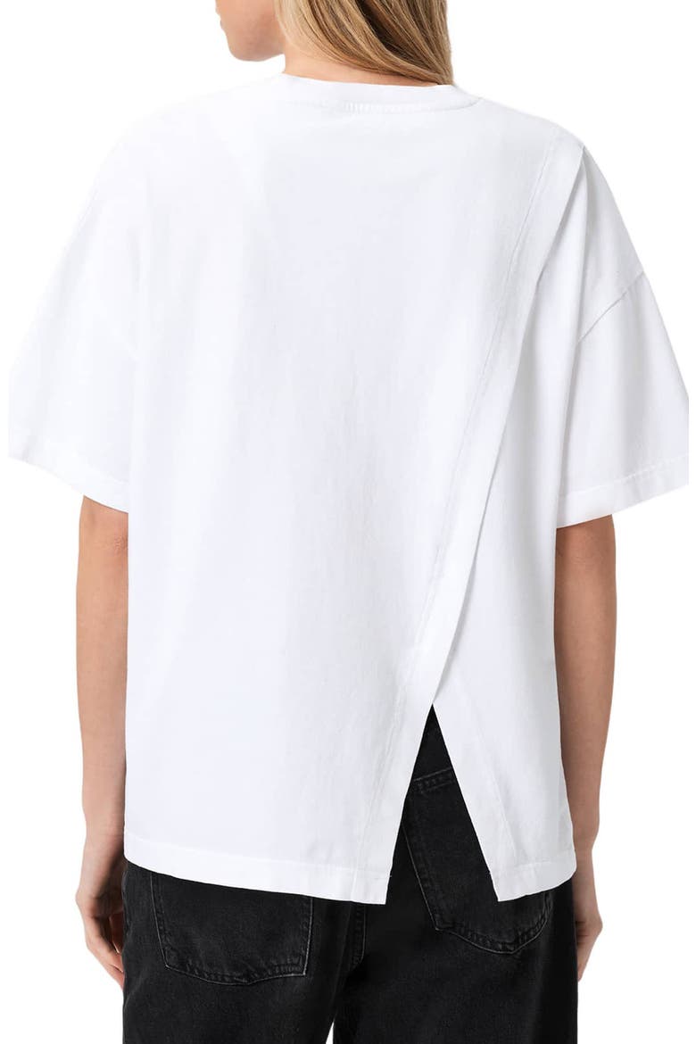Emblem Avri Logo Slit Back Graphic T-Shirt, Alternate, color, WHITE