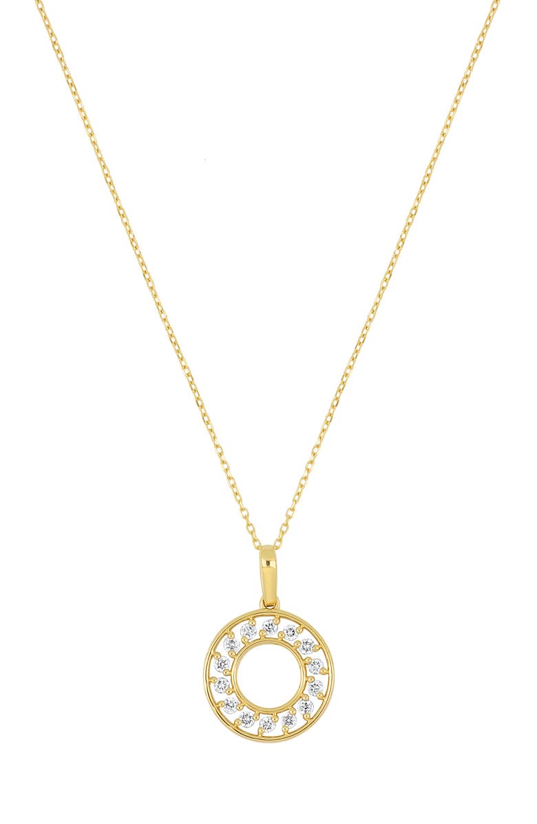 Bony Levy Kiera 18K Yellow Gold Diamond Circle Pendant Necklace, Main, color, Gold