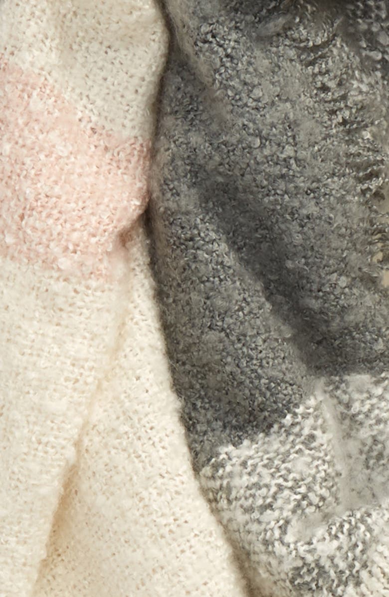 Barbour Plaid Bouclé Scarf, Alternate, color,