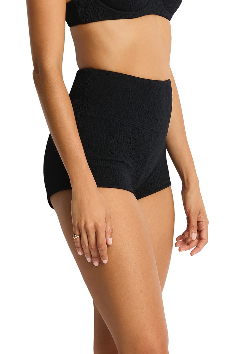 Sea Level Surf Swim Shorts, Alternate, color, Black