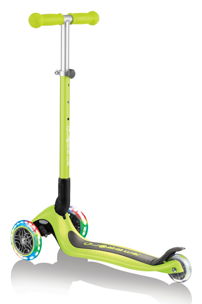 Primo Light-Up Wheels Foldable Scooter, Alternate, color, LIME GREEN