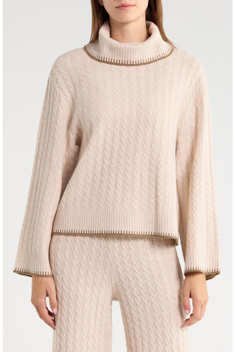Rylynn Turtleneck Sweater, Main, color, OATMEAL HEATHER