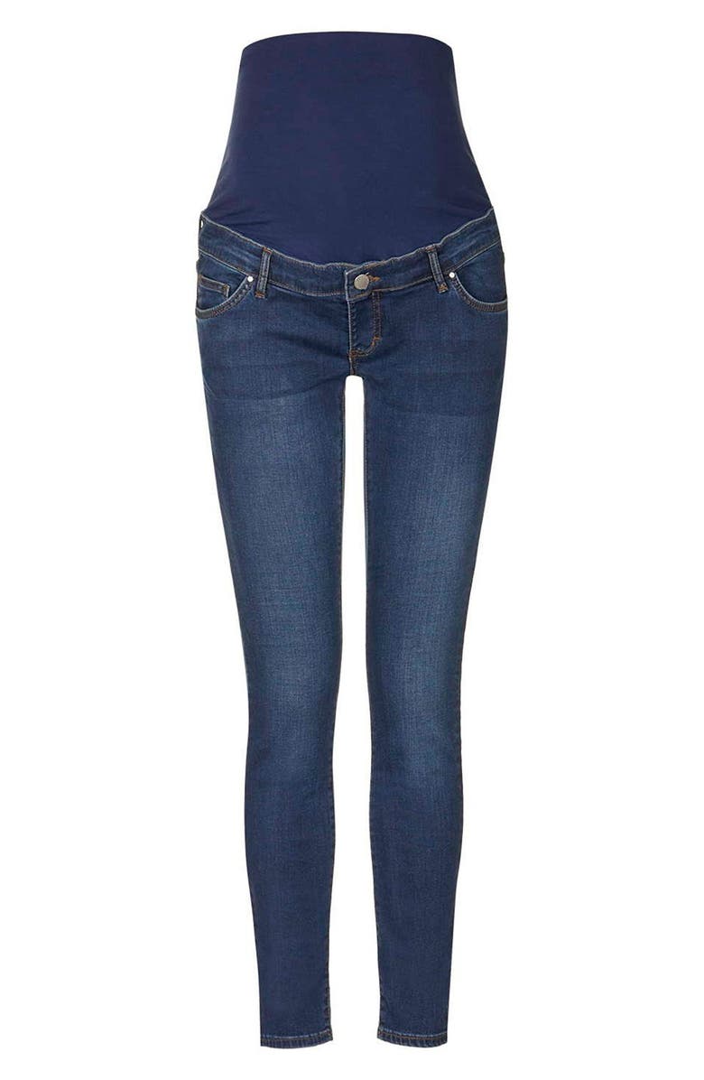 Topshop 'Leigh' Skinny Maternity Jeans, Main, color,