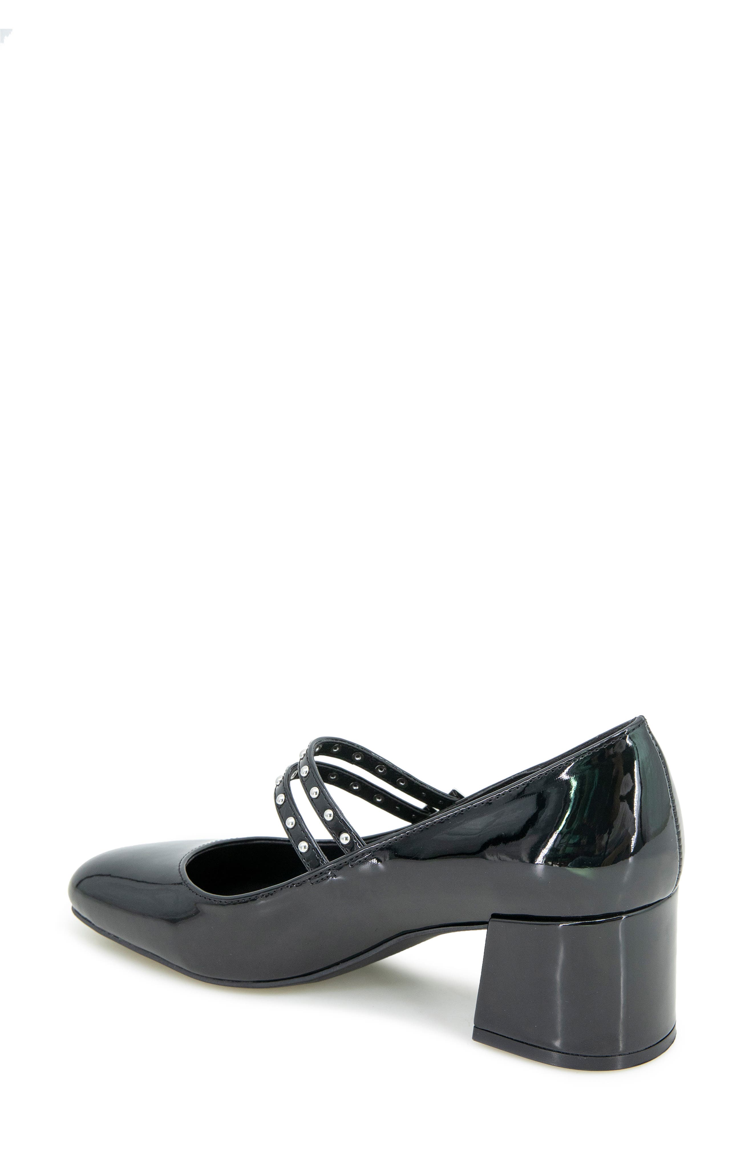 Reaction Kenneth Cole Leeann Studded Mary Jane Pump, Alternate, color, Black Patent