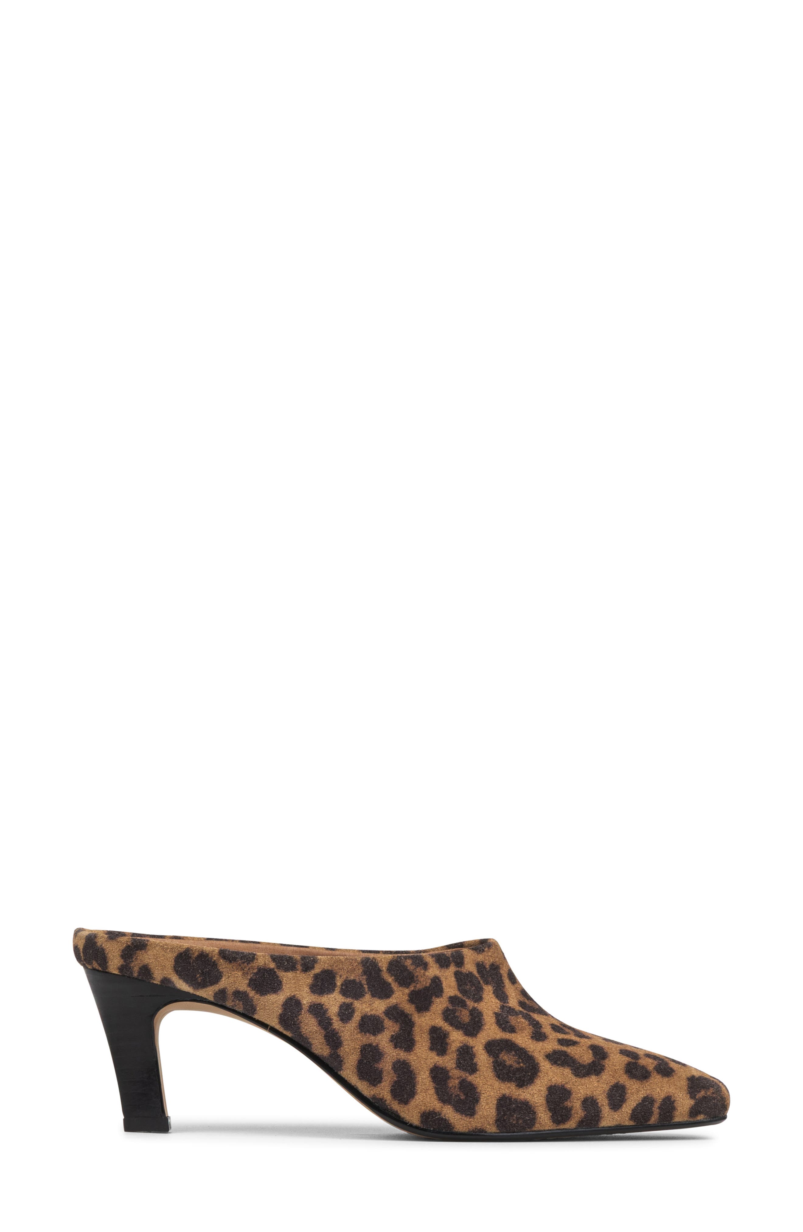 Braelynn Leather Heeled Mule, Alternate, color, LEOPARD