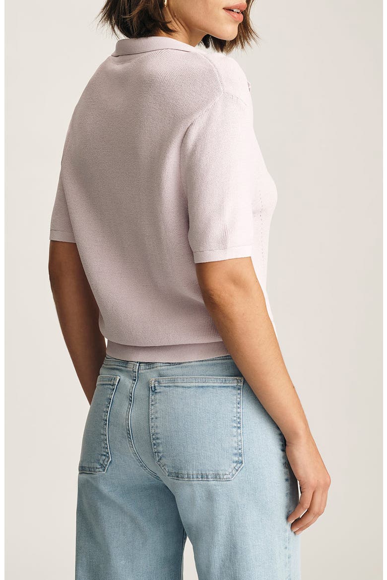 Rib Polo Sweater, Alternate, color, ORCHID HUSH