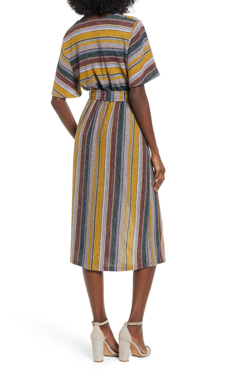 All in Favor Stripe Knit Midi Dress, Alternate, color,