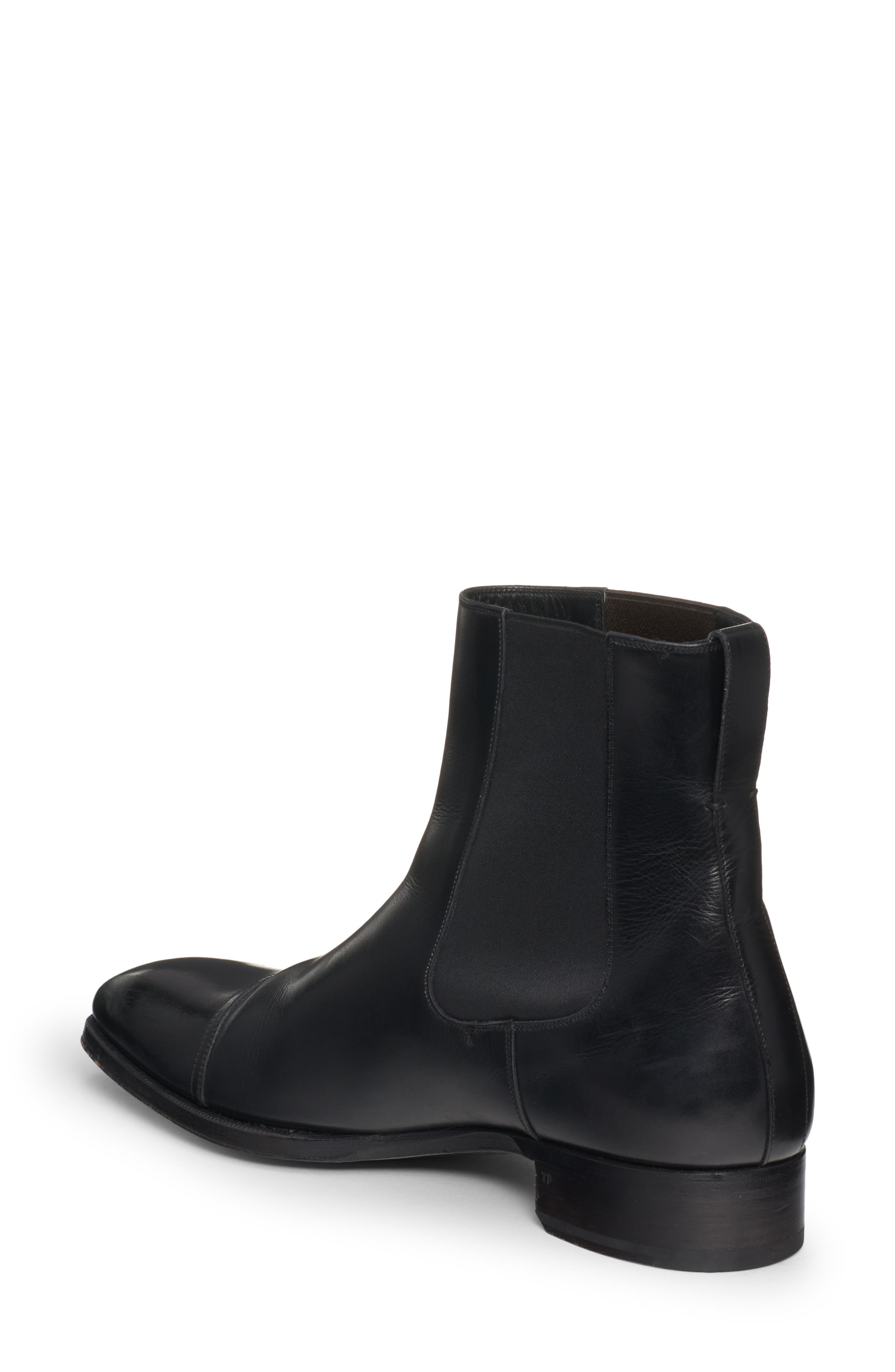 TOM FORD Elkan Cap Toe Chelsea Boot, Alternate, color, Black