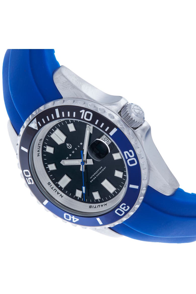 Interceptor Box Set with Interchangable Bands and Date Display, Alternate, color, Navy