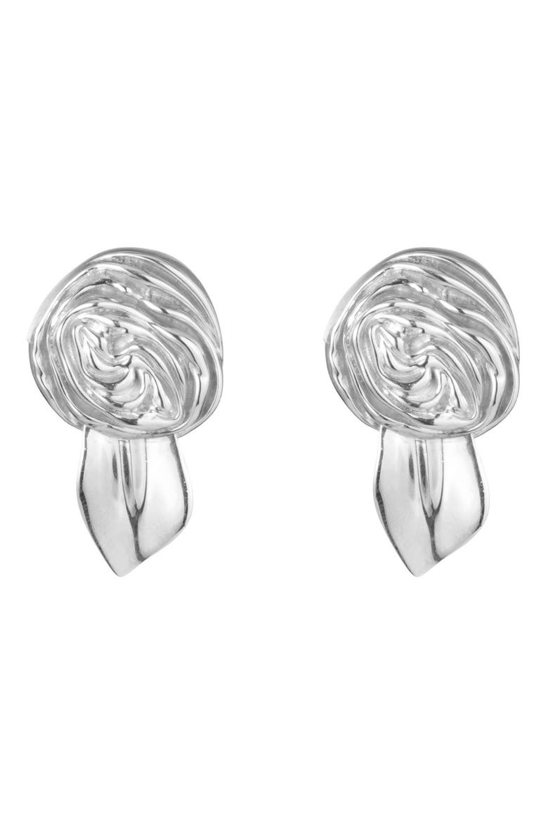 Mini Rosette Stud Earrings, Main, color, SILVER