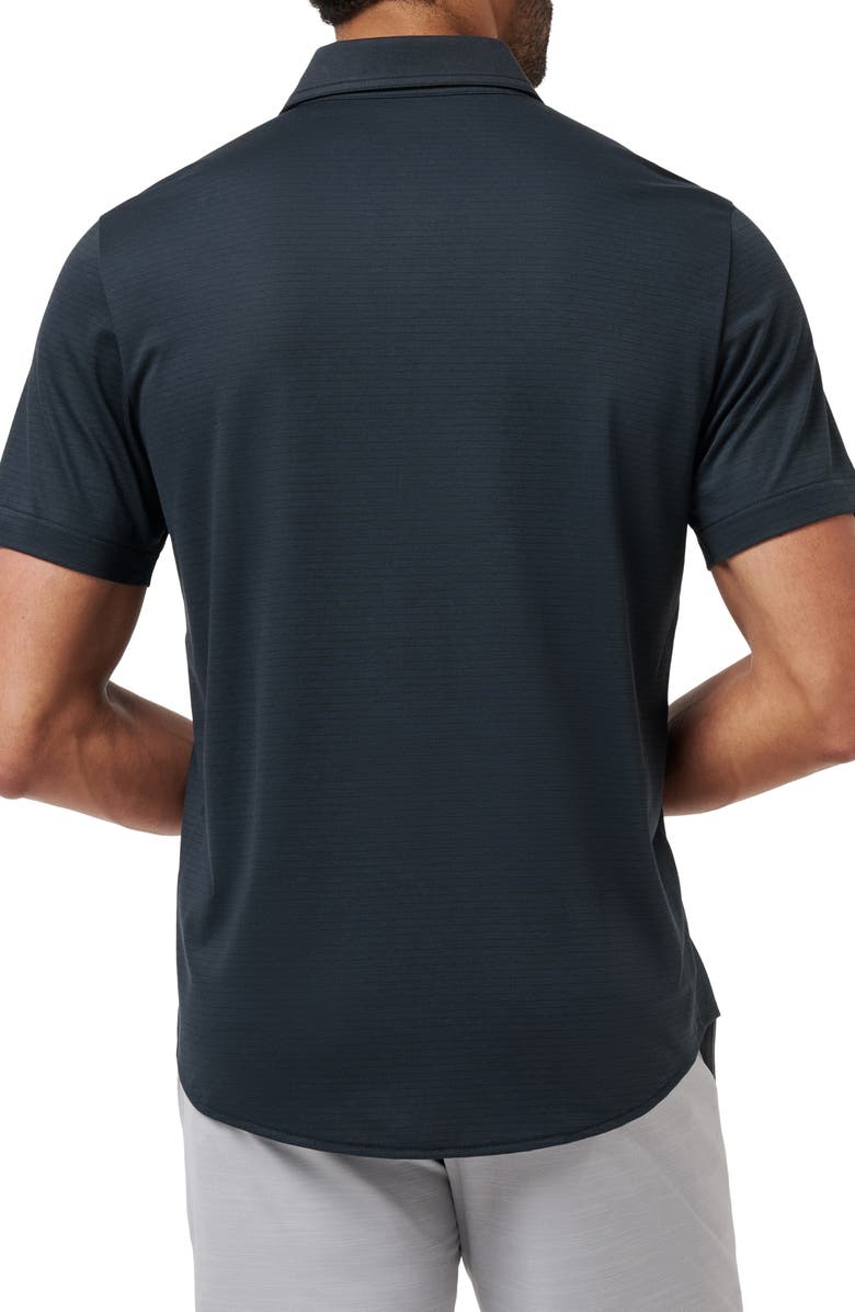 TravisMathew A Class Short Sleeve Knit Cotton Blend Button-Up Shirt, Alternate, color, Black