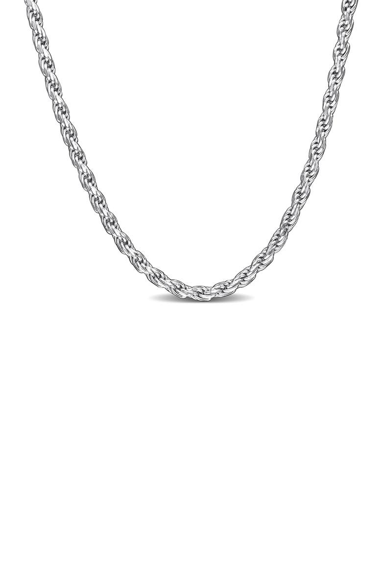 Sterling Silver Diamond-Cut Rope Chain Necklace - 1.7mm, Main, color, SILVER