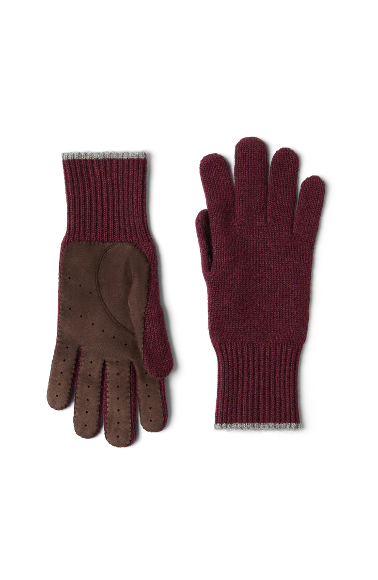 Brunello Cucinelli Cashmere gloves, Main, color, Amaranth