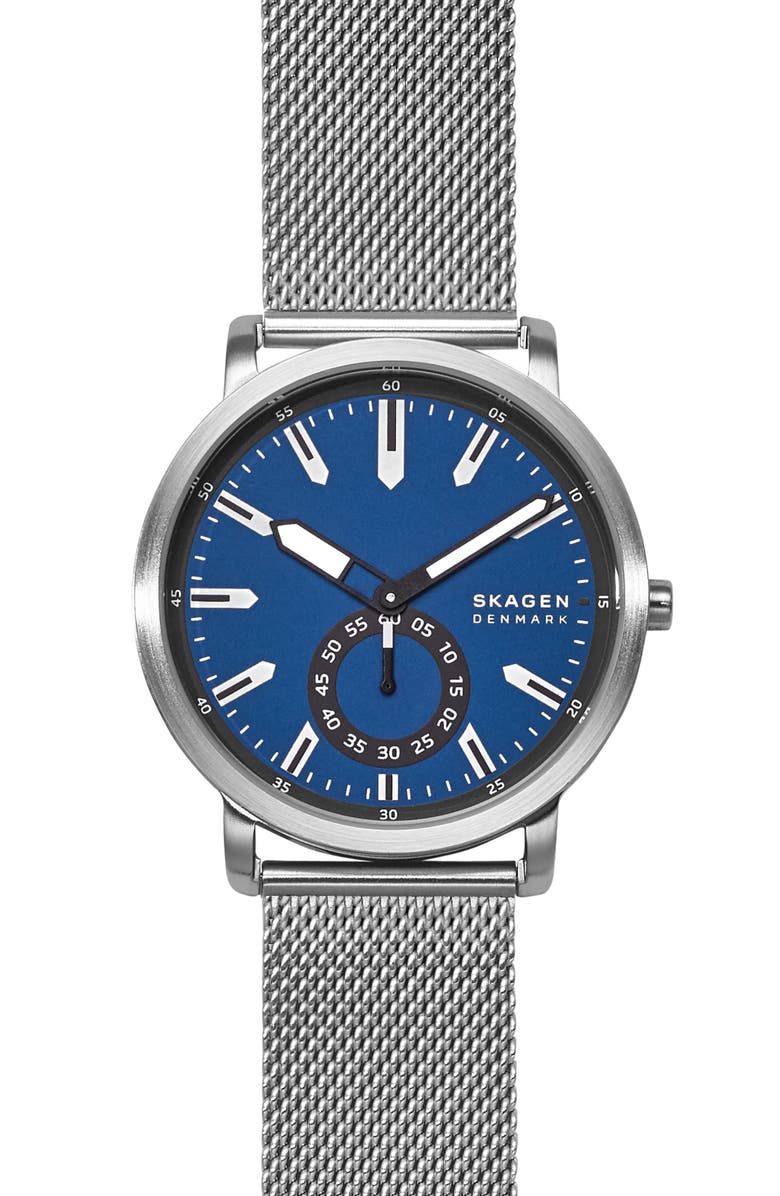 Skagen Colden Mesh Bracelet Watch, 40mm, Main, color, 
