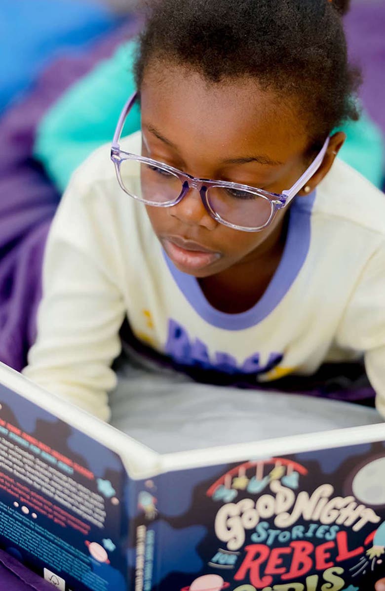 Mightly Rebel Girls 100% Organic Cotton Long Sleeve Snug Fit Kids Pajamas, Alternate, color, 