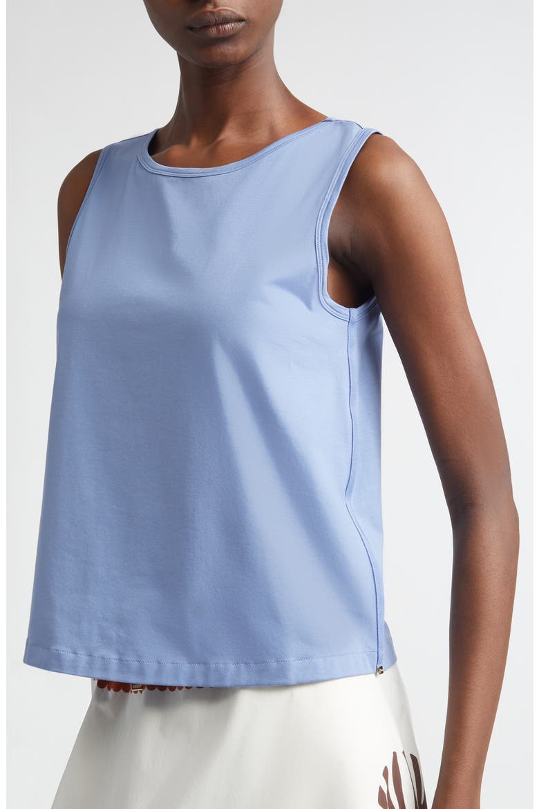 Cotton Jersey Shell, Alternate, color, SKY BLUE