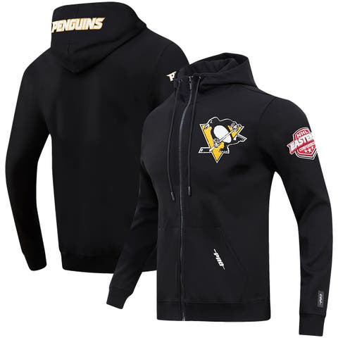 Men's Pro Standard Black Pittsburgh Penguins Classic Chenille Full-Zip Hoodie Jacket
