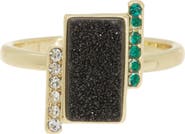 Covet Geometric Drusy & CZ Ring