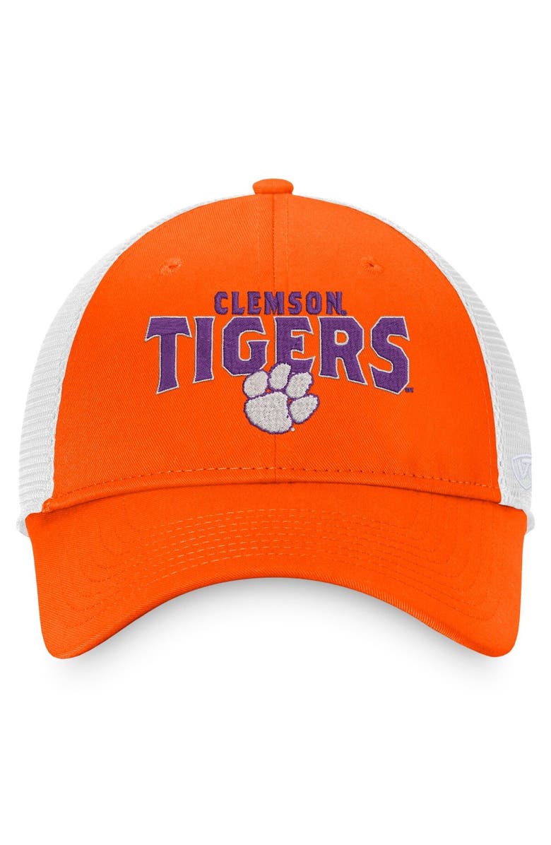 TOP OF THE WORLD Men's Top of the World Orange Clemson Tigers Breakout Trucker Snapback Hat, Alternate, color, Orange