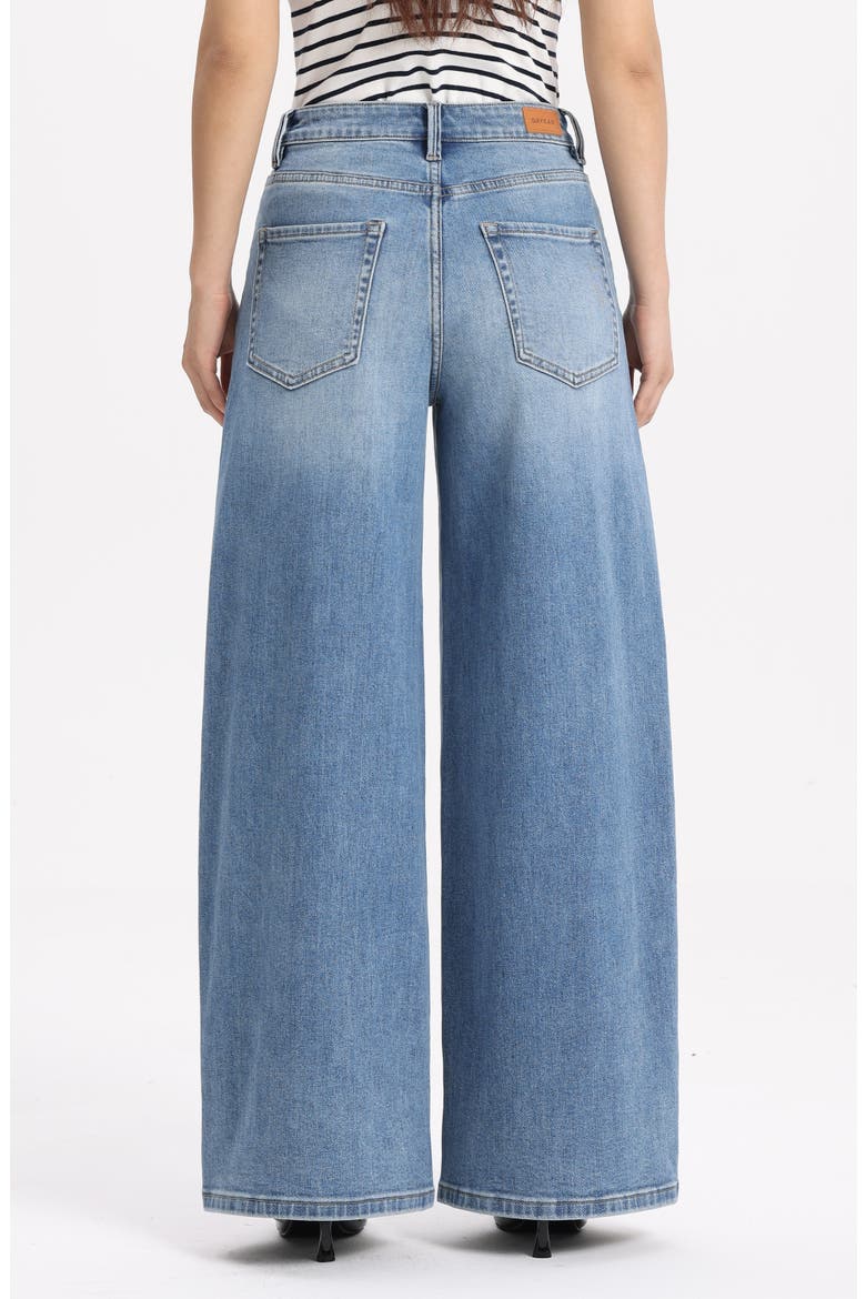 High Waist Barrel Leg Jeans, Alternate, color, MEDIUM BLUE