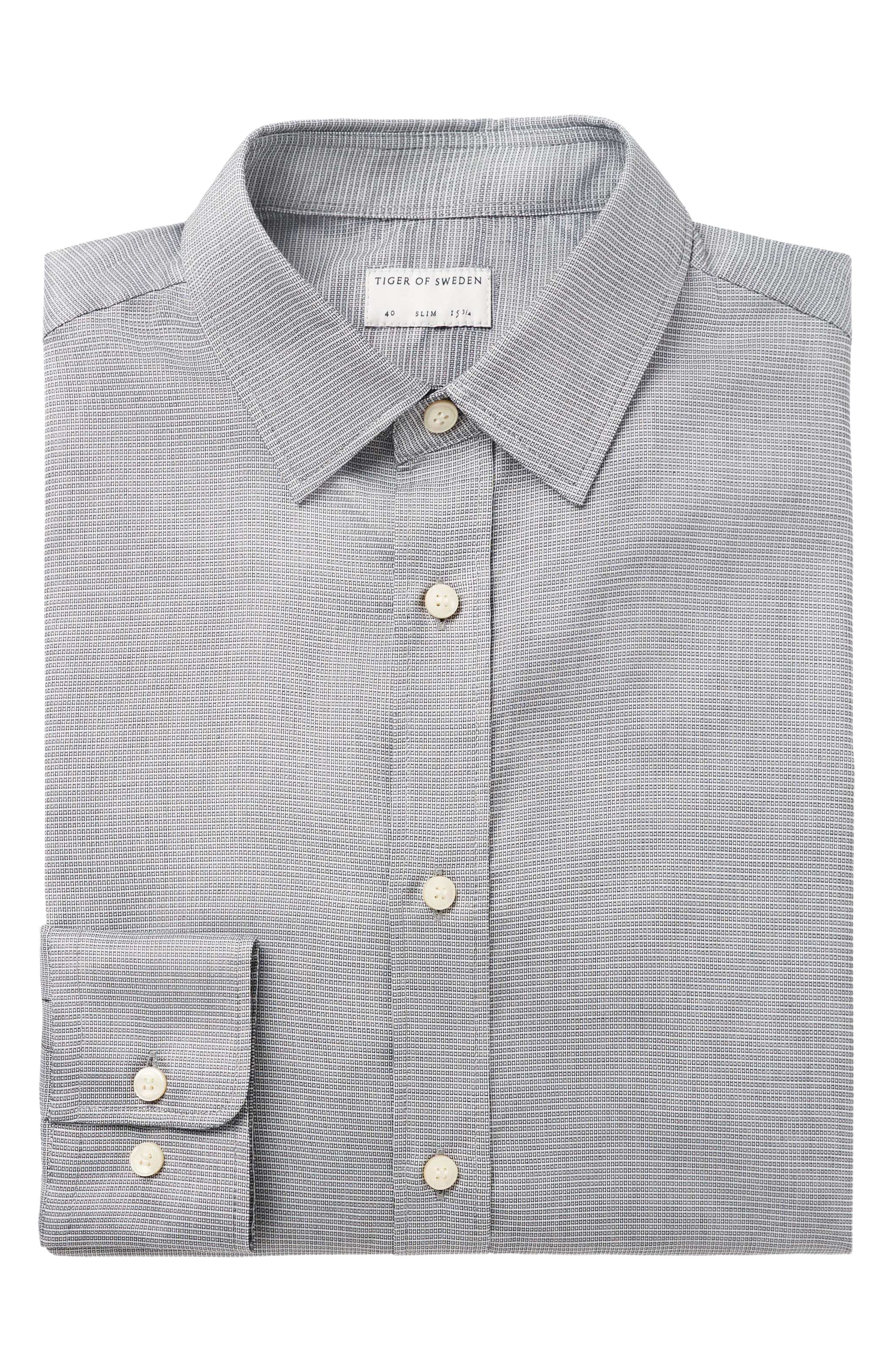 Tiger of Sweden Adley Slim Fit Grid Check Cotton Button-Up Shirt (Men ...