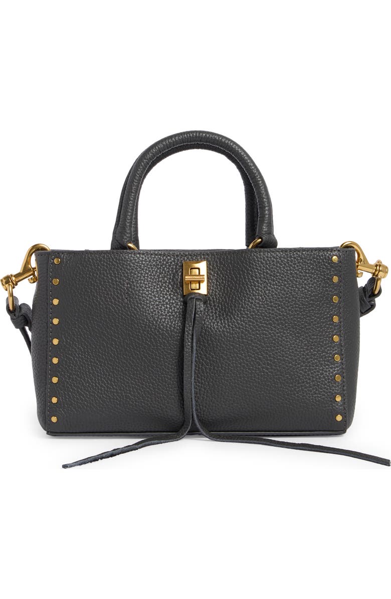 Rebecca Minkoff Darren Top Handle Leather Crossbody Bag, Main, color, Shadow