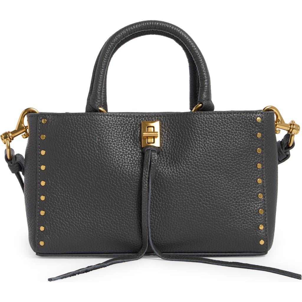 Rebecca Minkoff Darren Top Handle Leather Crossbody Bag In Gray