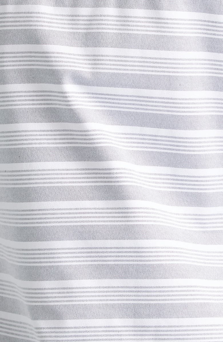 Thom Browne Bodysuit Effect Sleeveless Oxford Shirt, Alternate, color, Navy