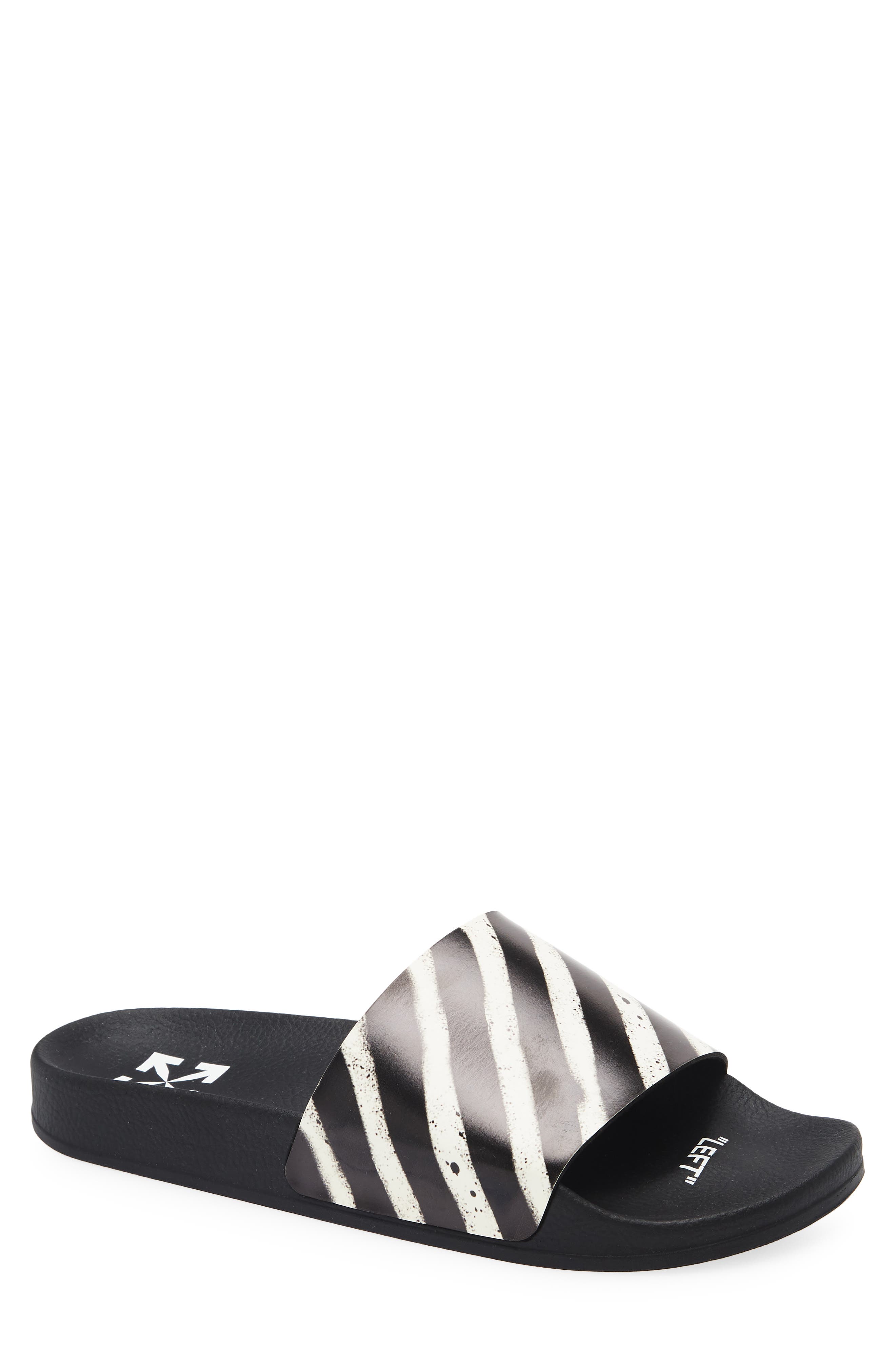 Off-White Spray Stripes Slide Sandal (Men) | Nordstromrack display picture 3