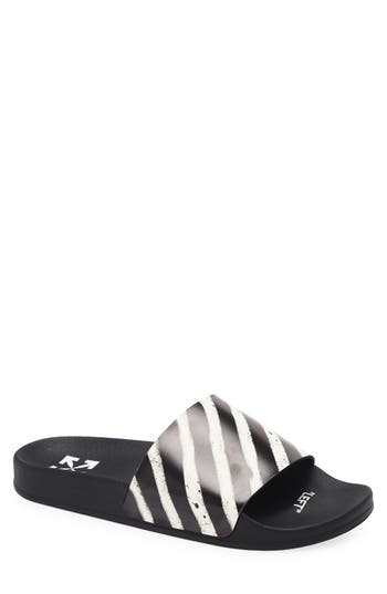 Off-white Spray Stripes Slide Sandal In Multi