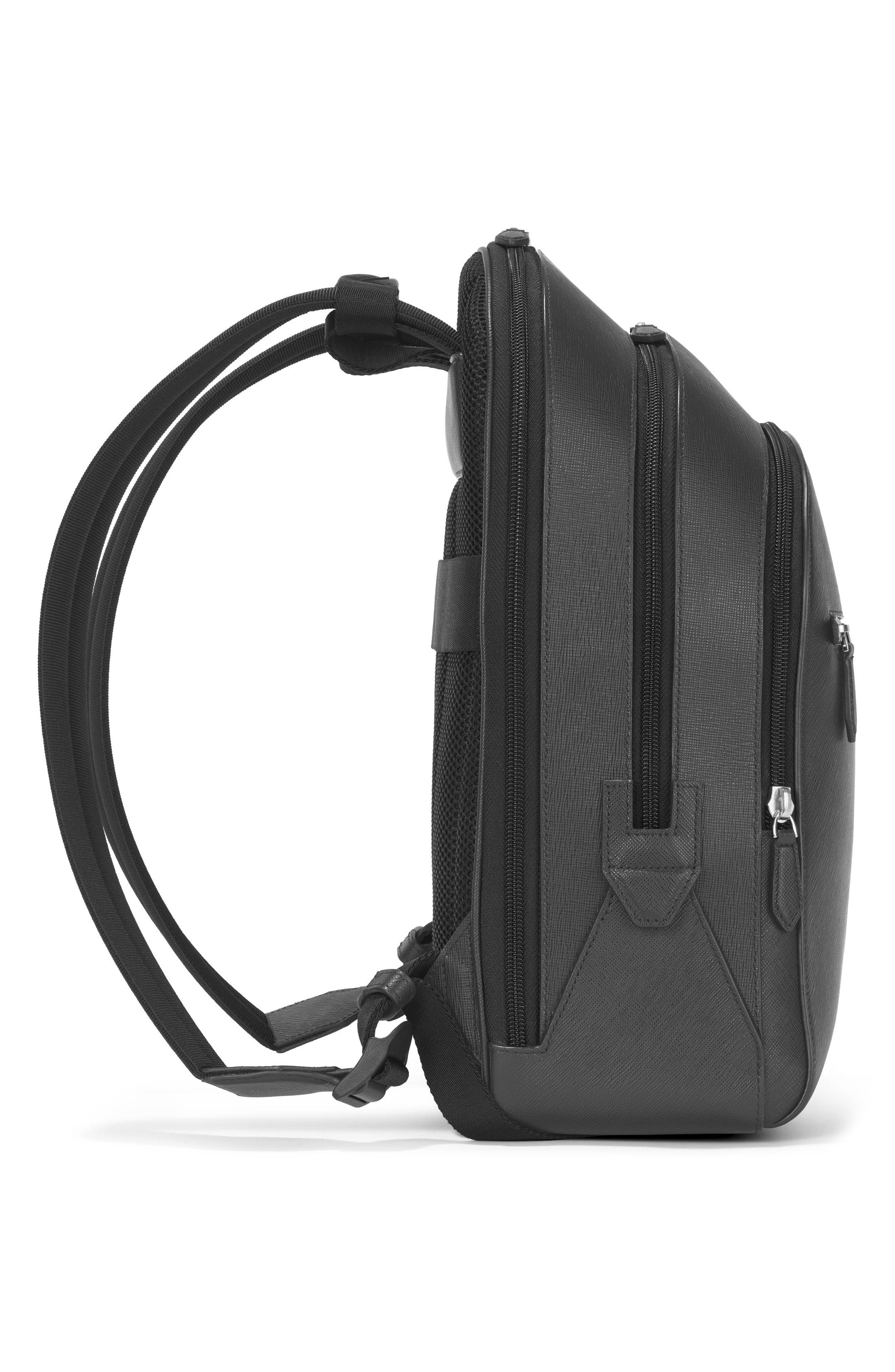 Montblanc Medium Sartorial Leather Backpack, Alternate, color, 