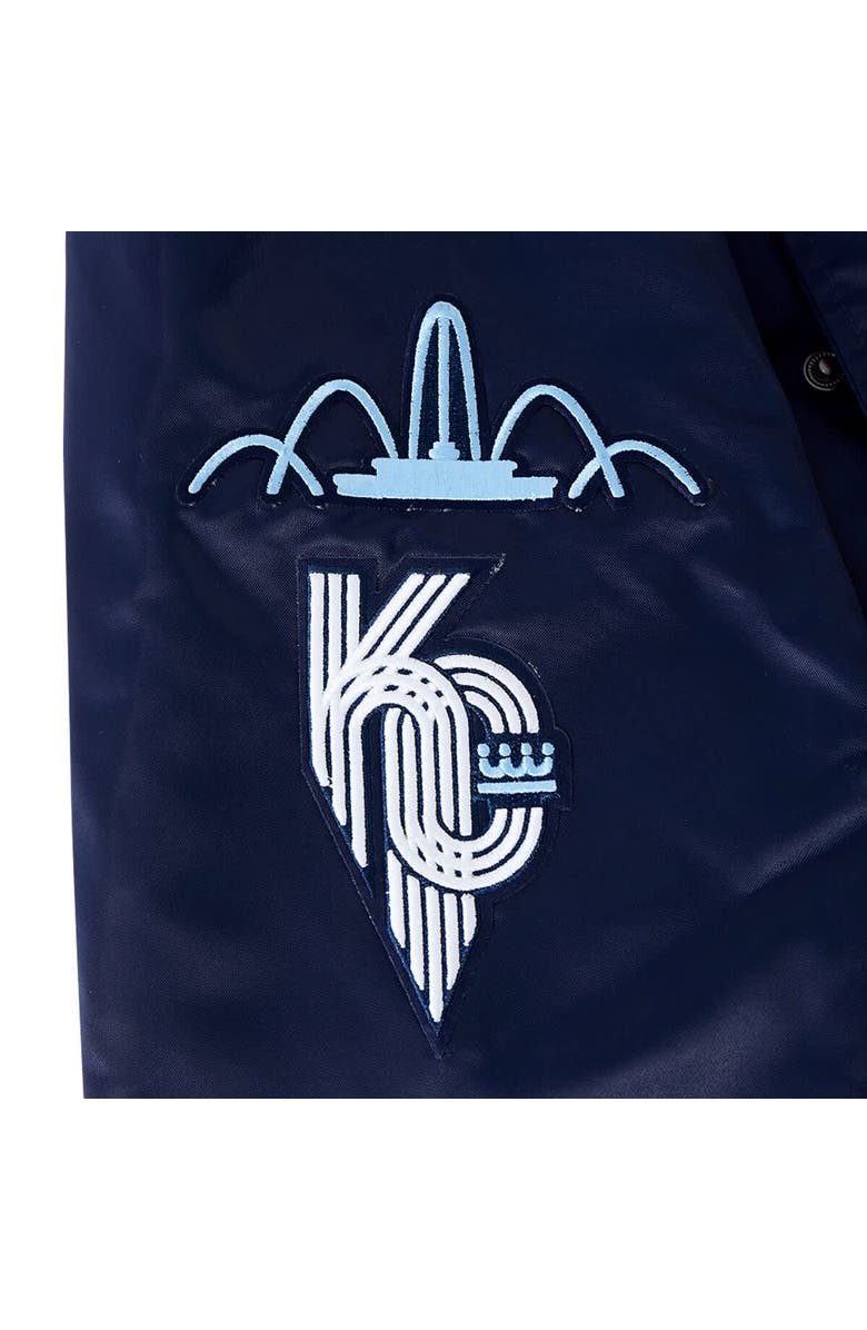 PRO STANDARD Men's Pro Standard Navy Kansas City Royals City Connect Full-Snap Satin Jacket, Alternate, color, 