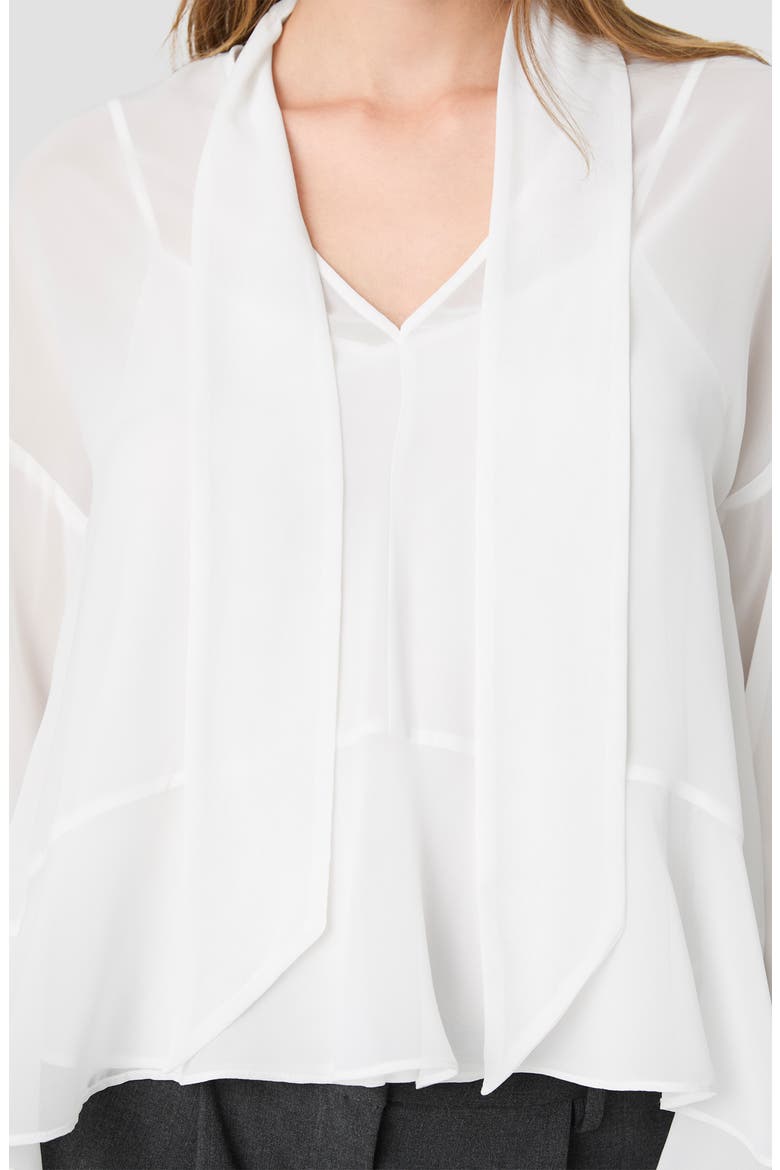 Marina Chiffon Long Sleeve Top, Alternate, color, WINTER WHITE